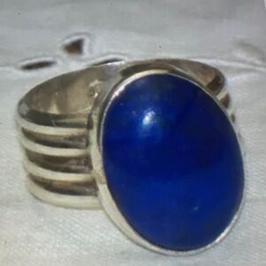 Silver lapis Blue Women's Ring